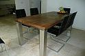 tafel met rvs onderstel